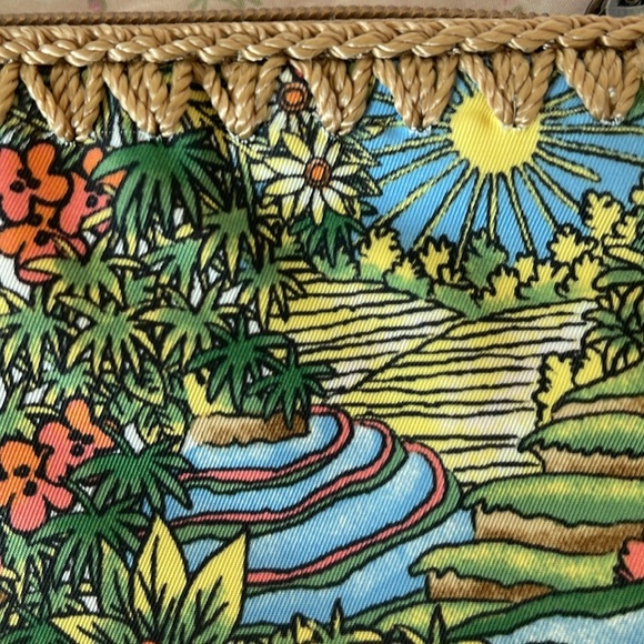 Sakroots Cosmetic Bag Bali Wana Animal Rain Forest Jungle Green Essentials Large - Picture 9 of 10